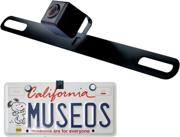atoto ac 4486 hidden license plate camera 1080p hd, waterproof, night vision, stealth install