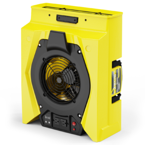 alorair® 950 cfm air mover with circuit breaker and daisy chain for floor drying blower fan | zeus 900 yellow