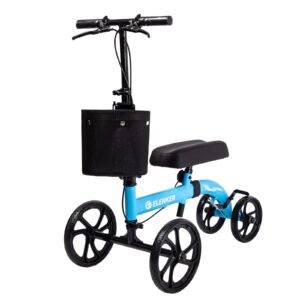 mt 9251 best value steerable medical knee walker with 10" wheels blue