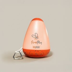 baby shusher firefly – portable sound machine & night light with real shushing sound