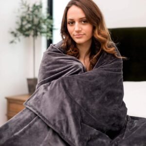 charcoal gray plush duvet cover kids (38"x50")