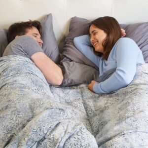 dove gray batik weighted blanket throw (38"x60") / 8lbs