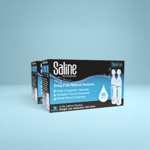 shusher care saline ampoules – sterile single use saline solution for nasal, wound & piercing care 20 count 100 count saline ampoules