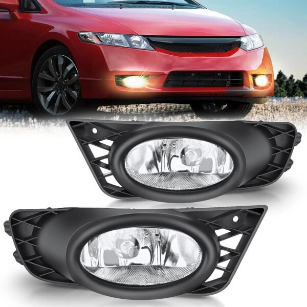 2009 2011 honda civic sedan fog light assembly clear lens h11 12v 55w bulbs nilight 84699494 1.jpg